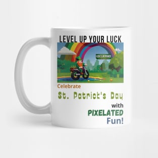 Level Up Your Luck: Celebrate St. Patrick's Day with Pixelated Fun! Mug